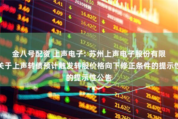 金八号配资 上声电子: 苏州上声电子股份有限公司关于上声转债预计触发转股价格向下修正条件的提示性公告