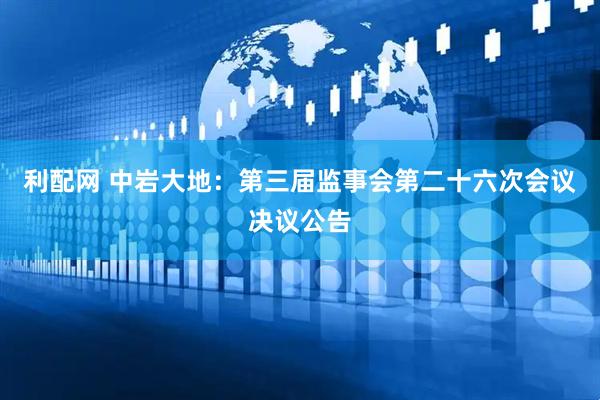 利配网 中岩大地：第三届监事会第二十六次会议决议公告